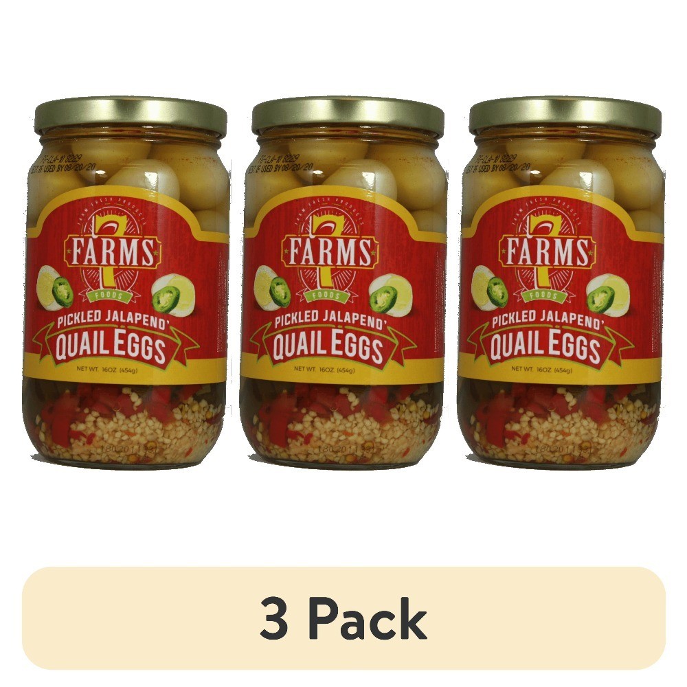 Pickled Jalape?o Quail Eggs 3 Pack Gourmet Spicy Snack Delicacy