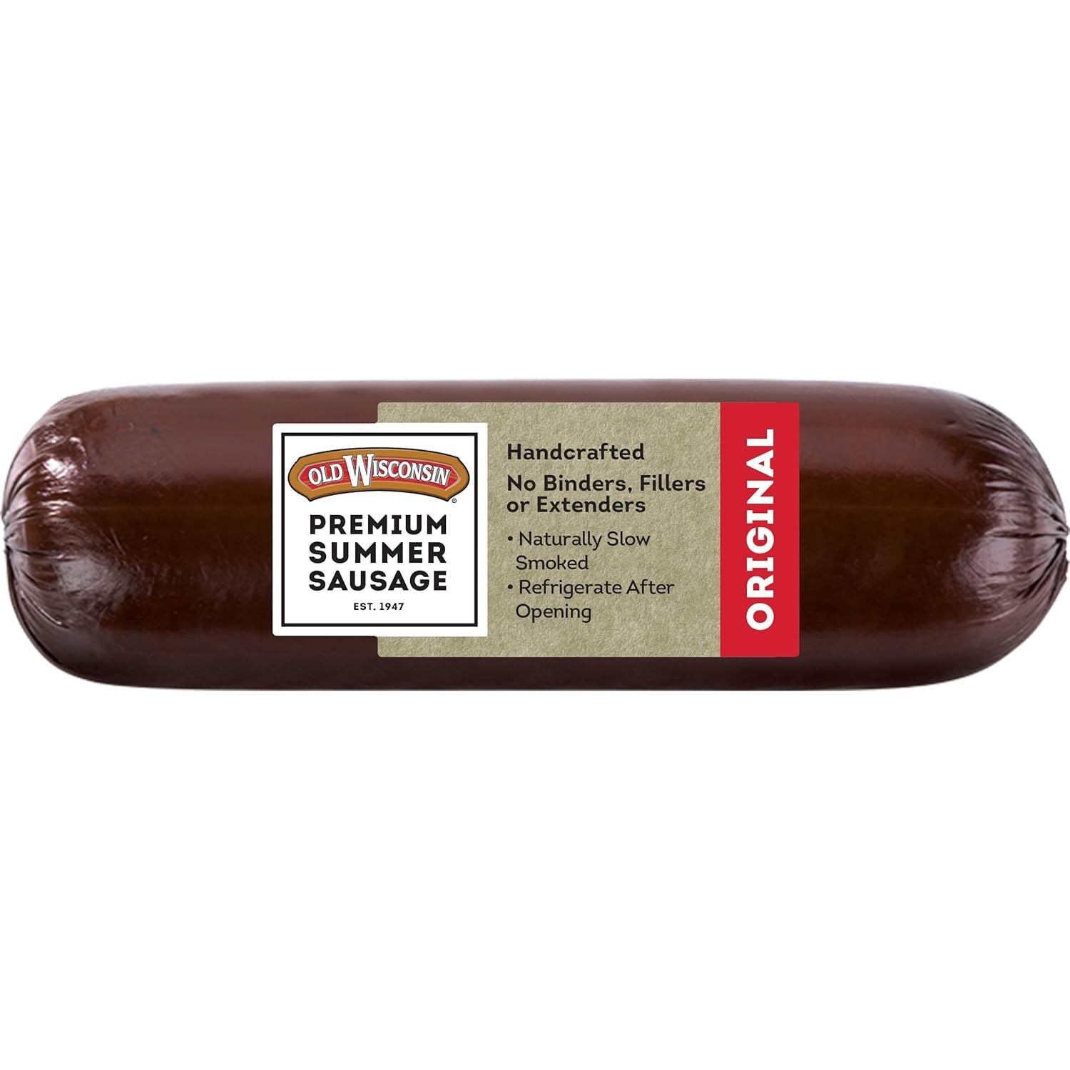 Natural Hardwood Smoked Summer Sausage | 8 Ounce, Flavor, Low Carb