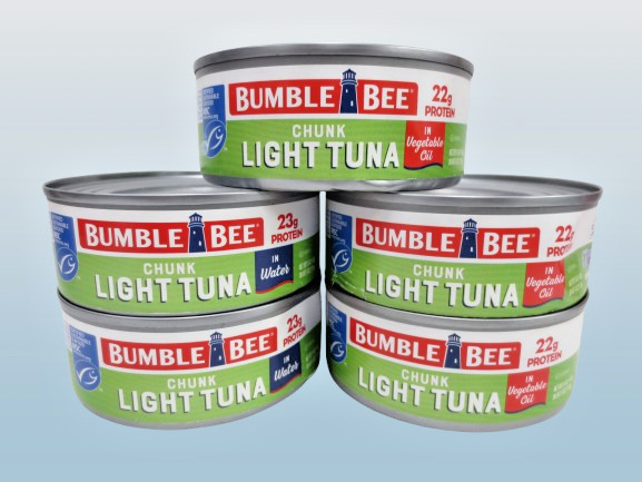 BUMBLE BEE CHUNK LIGHT TUNA IN VEGETABLE OIL 5 OZ CAN EXP: 2028 PACK OF 5