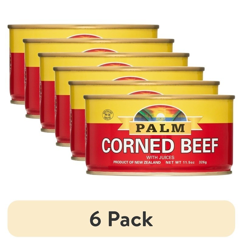 6 Pack Canned Corned Beef Juices Protein Rich Versatile Meal Ingredient 11.5oz
