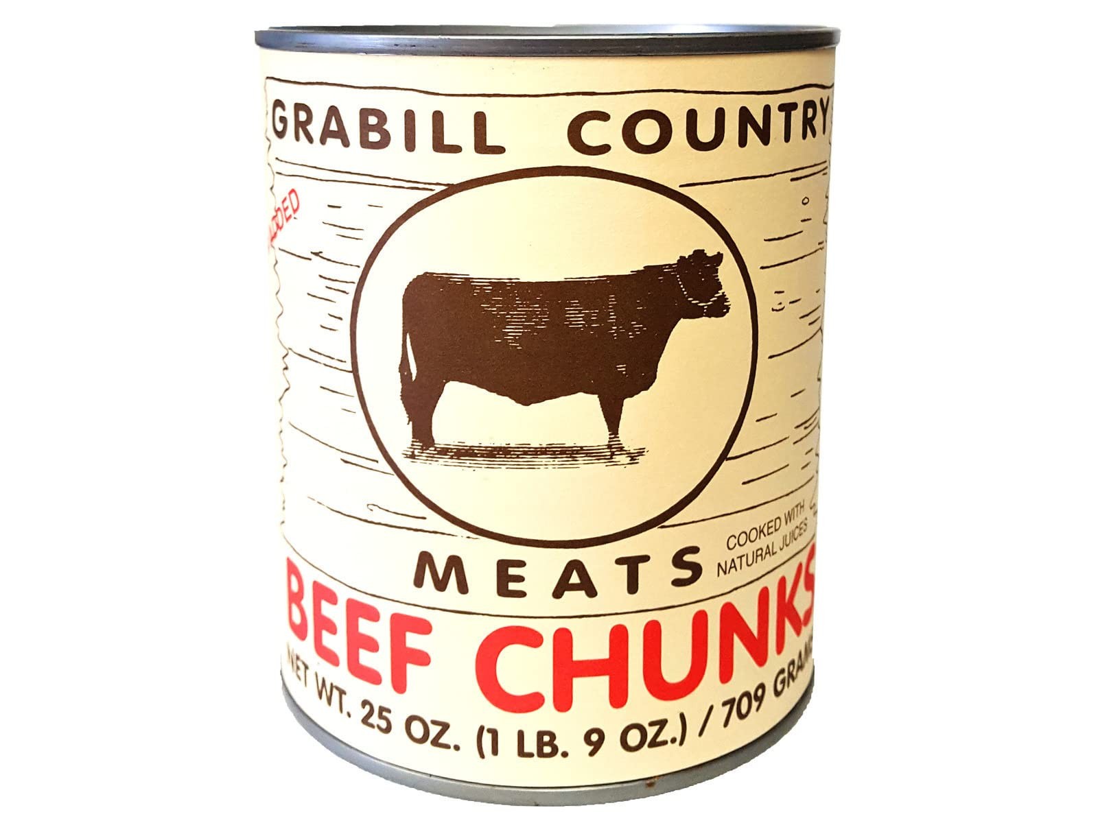 Grabill Country Meats Canned Beef Chunks, Favorite Amish Food, 25 Oz. (Case of 1