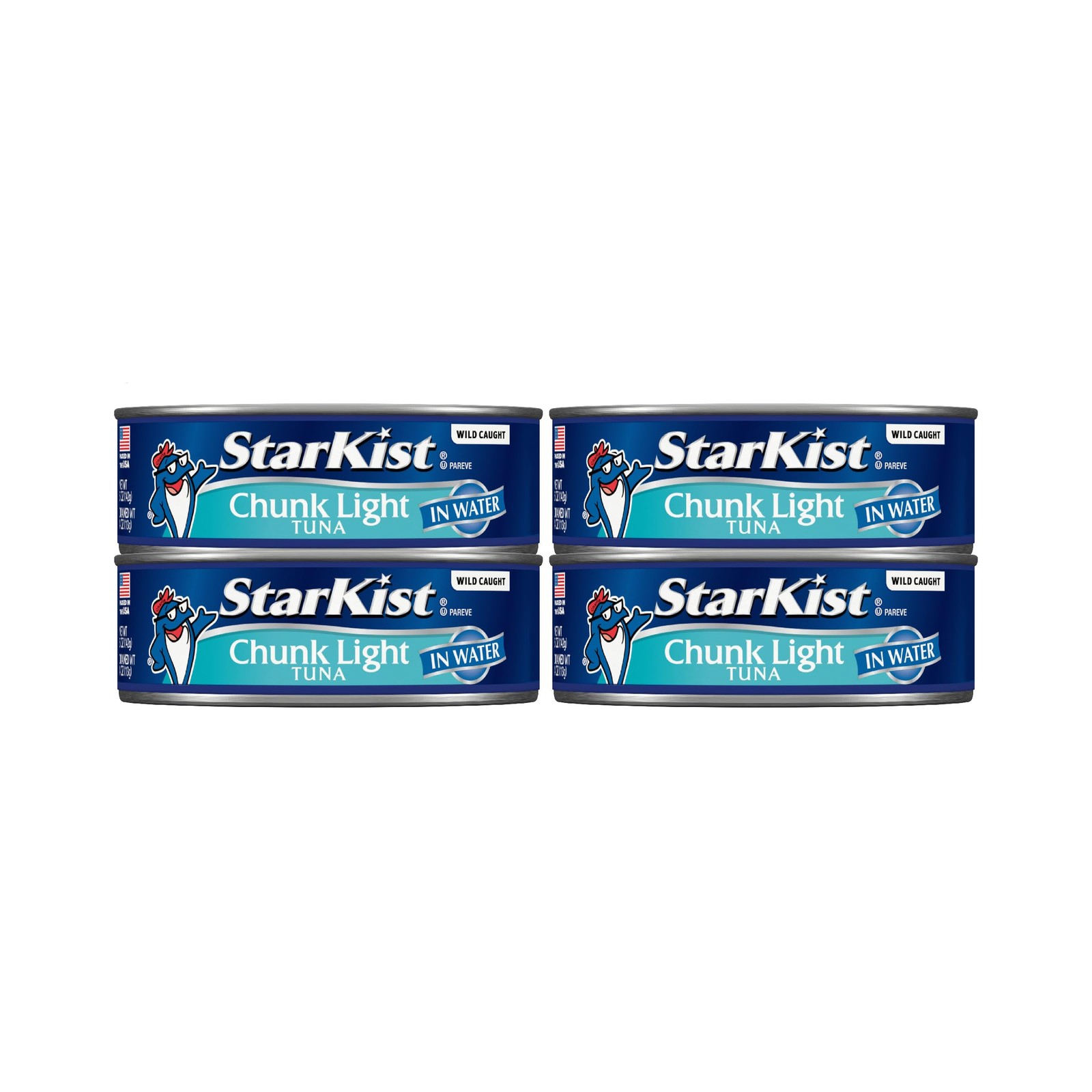 StarKist Chunk Light Tuna 5oz 4 Pack Canned Tuna Fish Gluten Free Keto