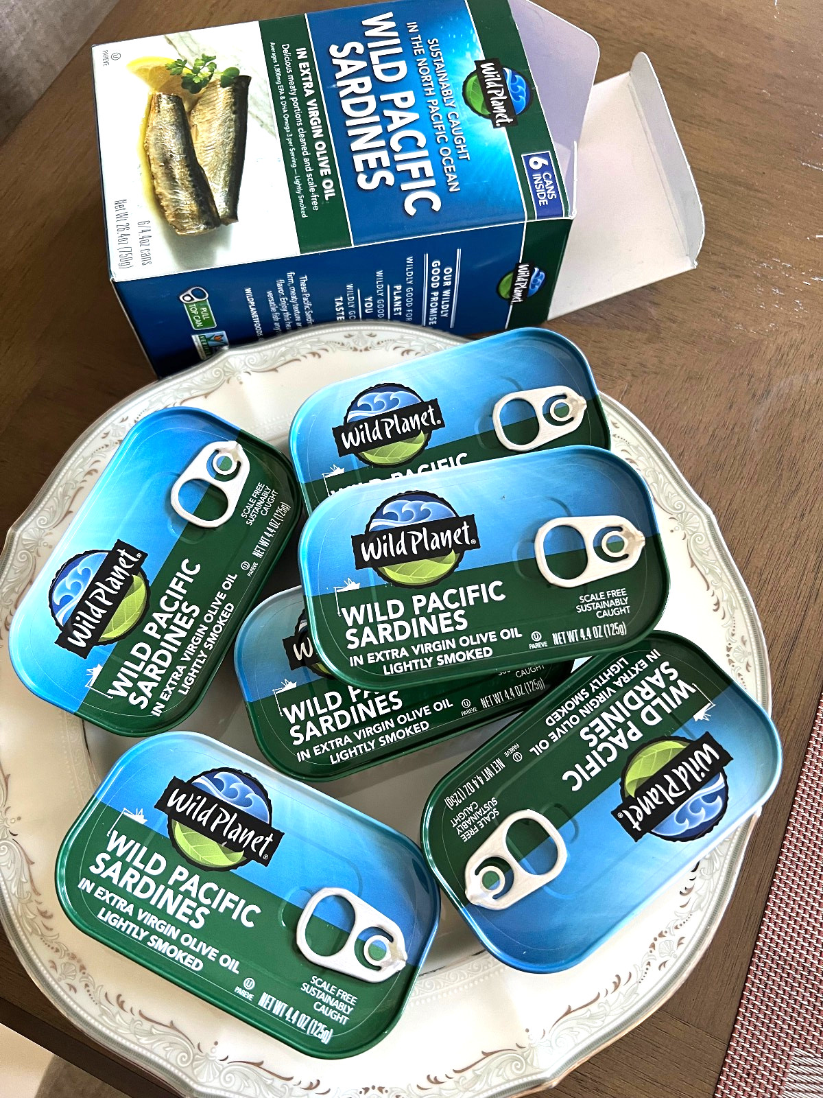 Wild Planet Wild Pacific Sardines in Extra Virgin Olive Oil, 4.4 oz., 6-count