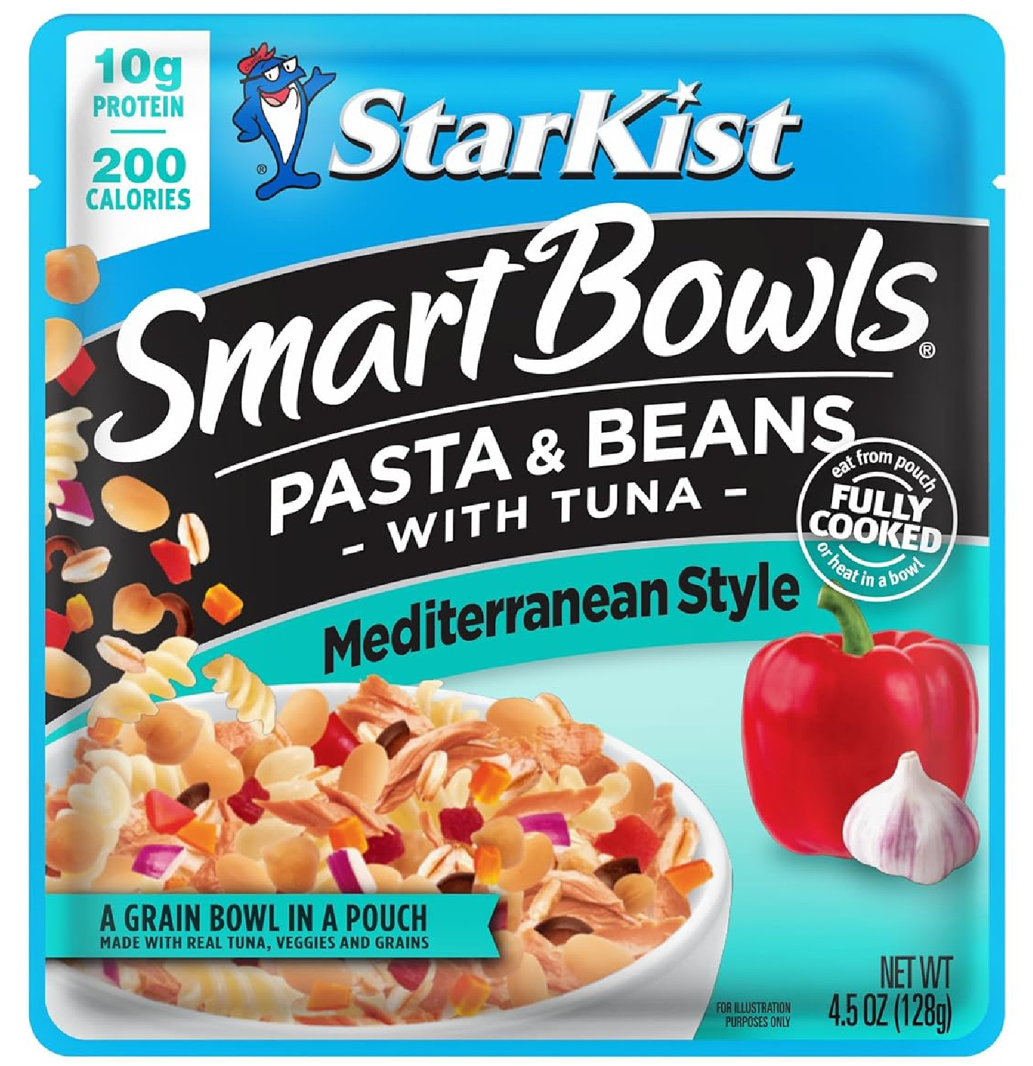 StarKist Smart Bowls Tuna, Pasta and Beans, Mediterranean Style, 4.5 oz Pouch