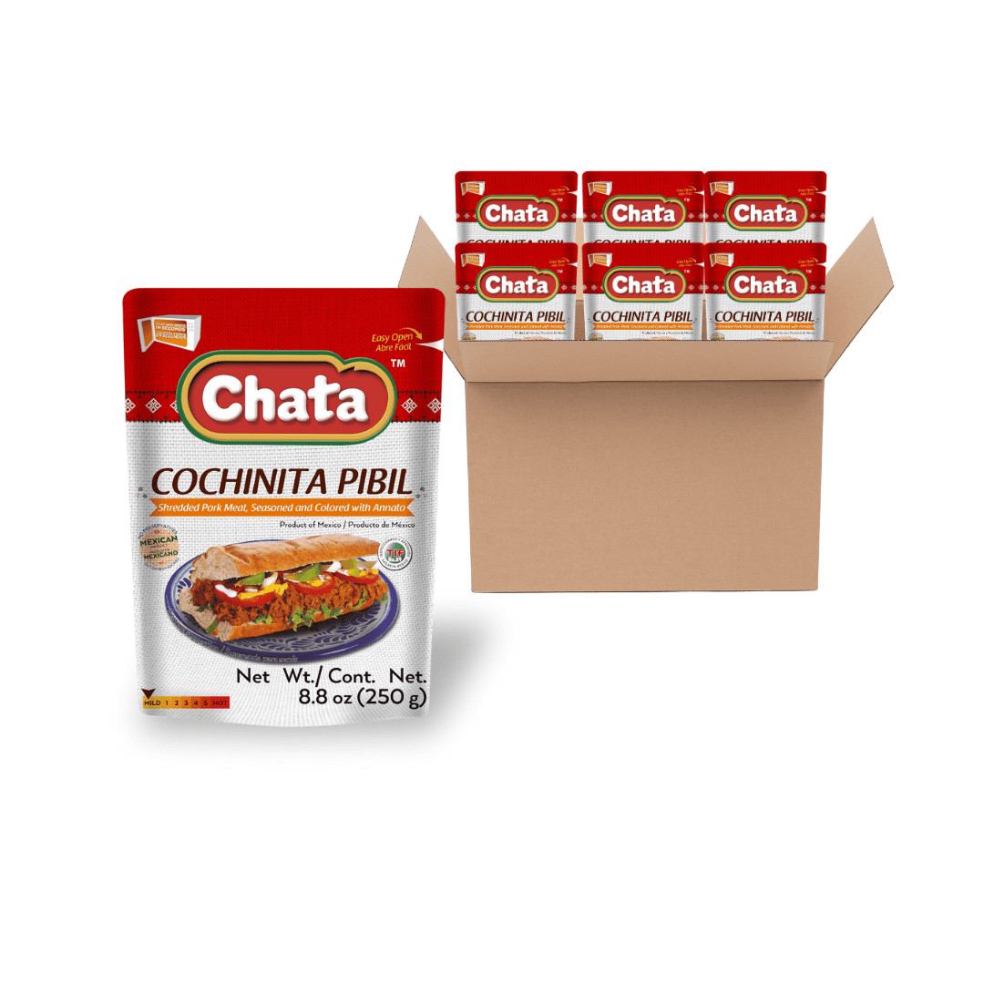 Chata Cochinita Pibil 8.8oz Pack of 6 – Authentic Mexican Pork Taco Filling