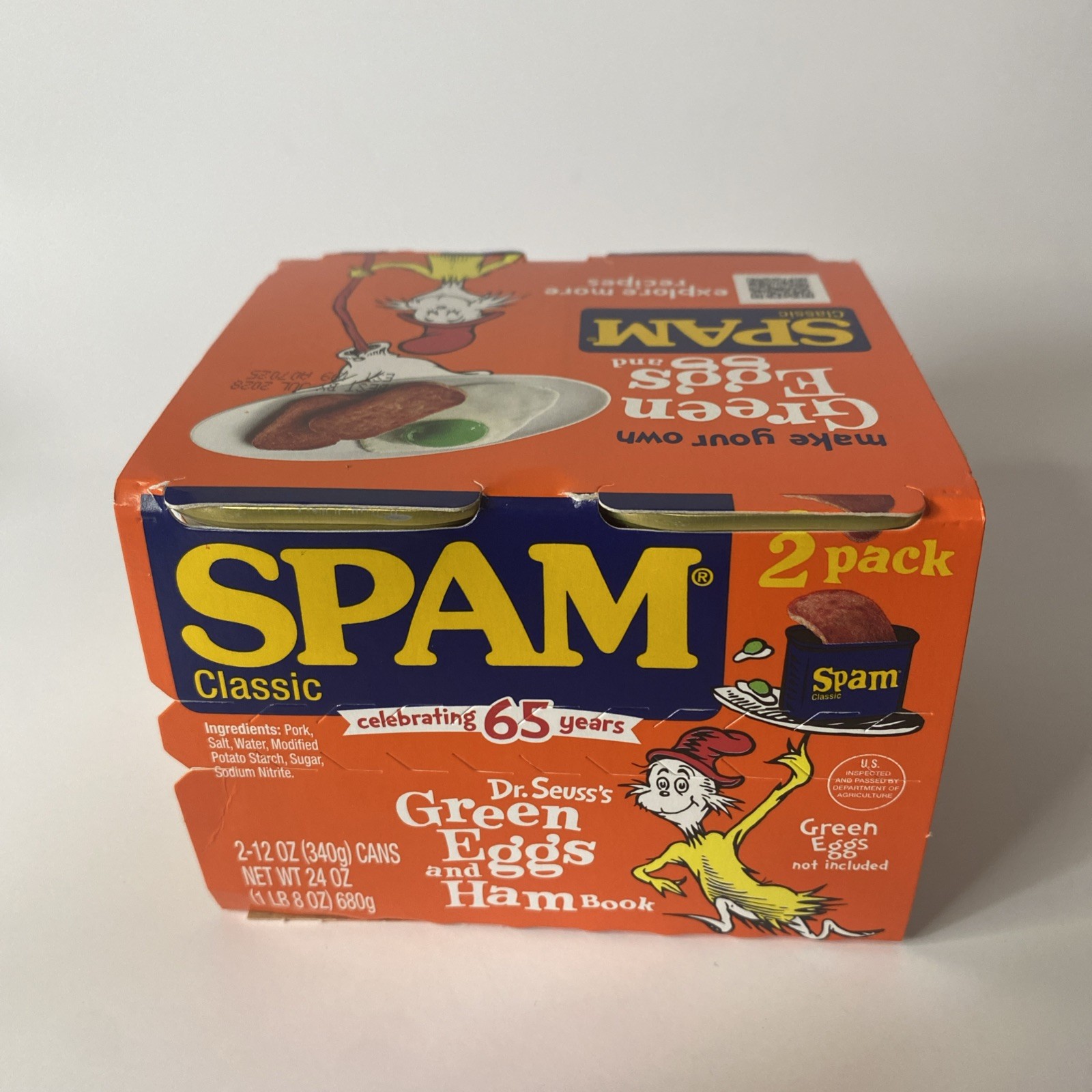 Green Eggs And Ham SPAM GREEN EGGS SPAM LIMITED EDITION (Two 12oz Cans) (7/2028)