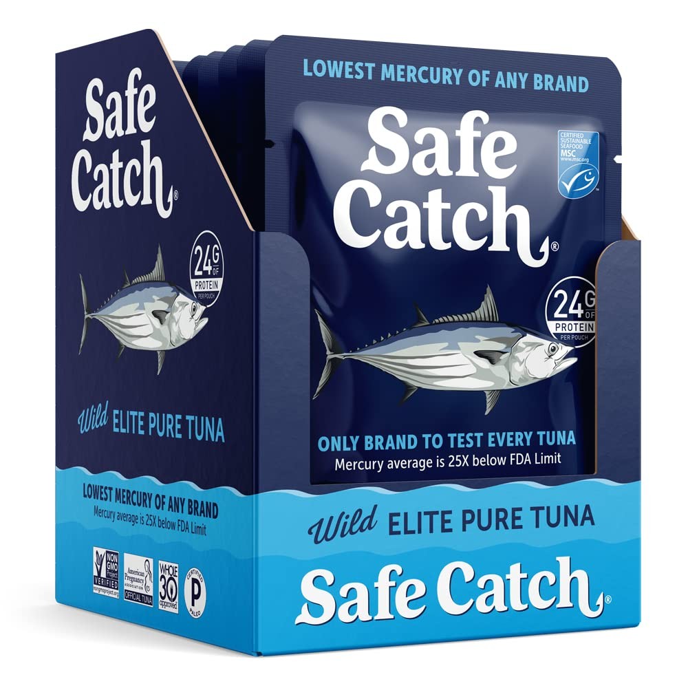 Elite Tuna Wild-Caught Lowest Mercury Fish Pouch Gluten-Free Keto Non-GMO
