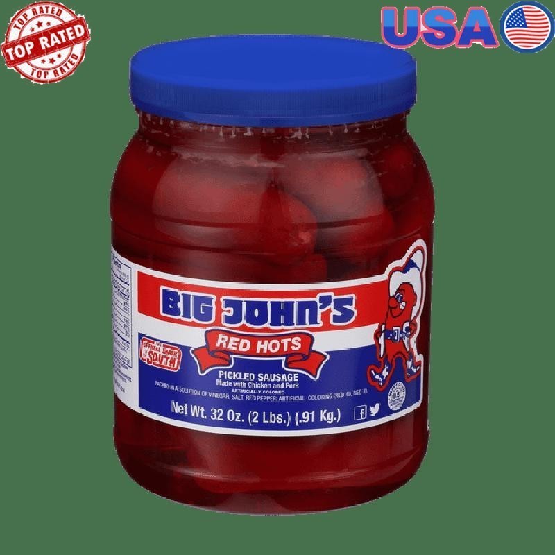 Ready To Eat Pickled Sausage 32 oz Jar Convenient Snack Shelf Stable Links New