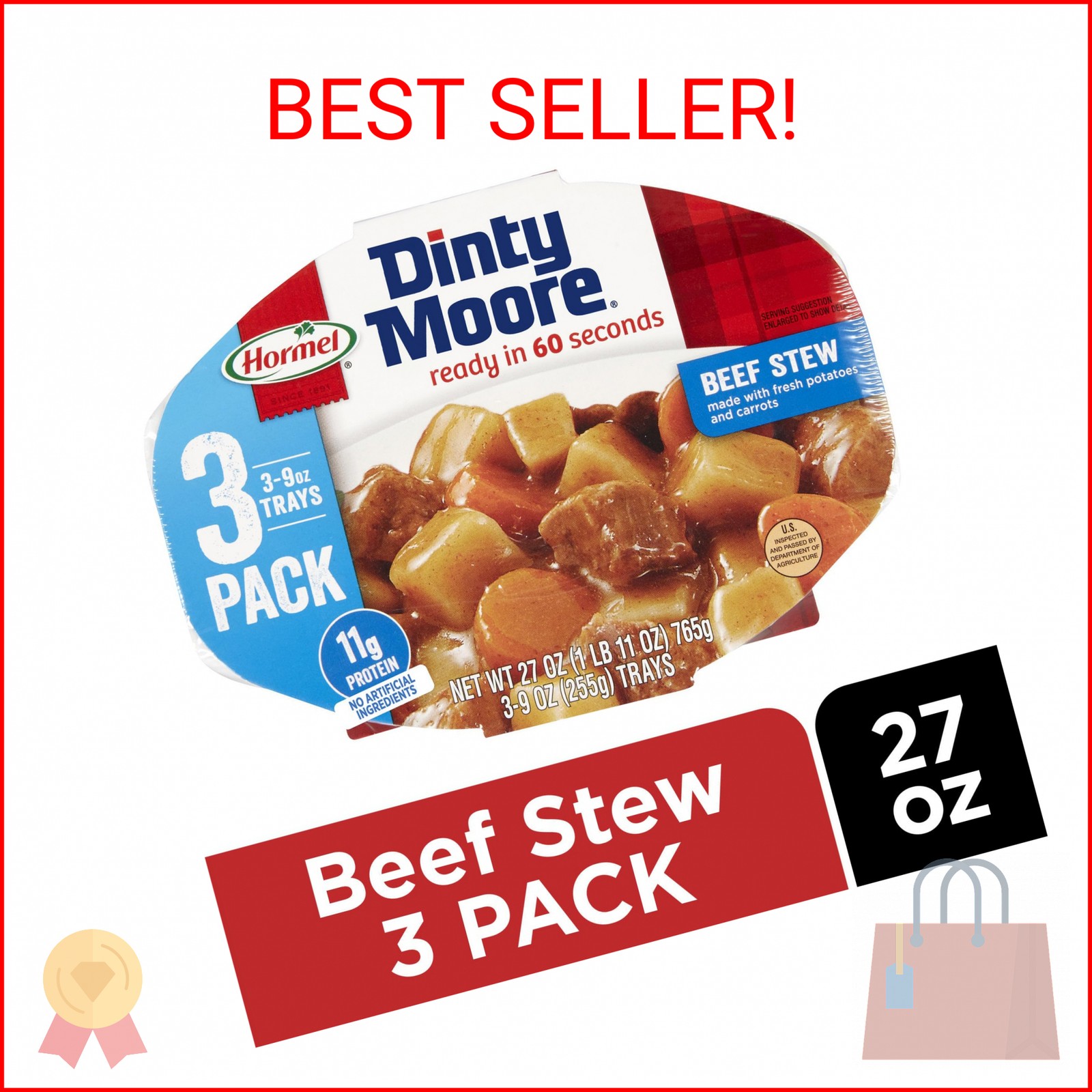 Compleats Dinty Moore Beef Stew, 9 Ounce (Pack of 3)