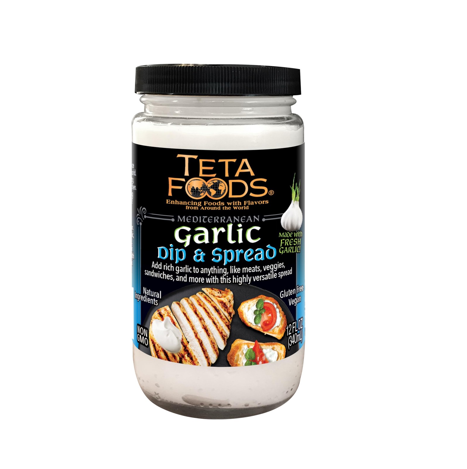Mediterranean Garlic Dip & Spread 12 oz – Toum (1)