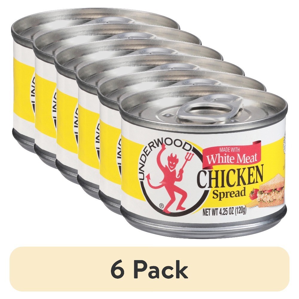 Premium White Meat Chicken Spread 4.25 oz Canned Food 6 Pack