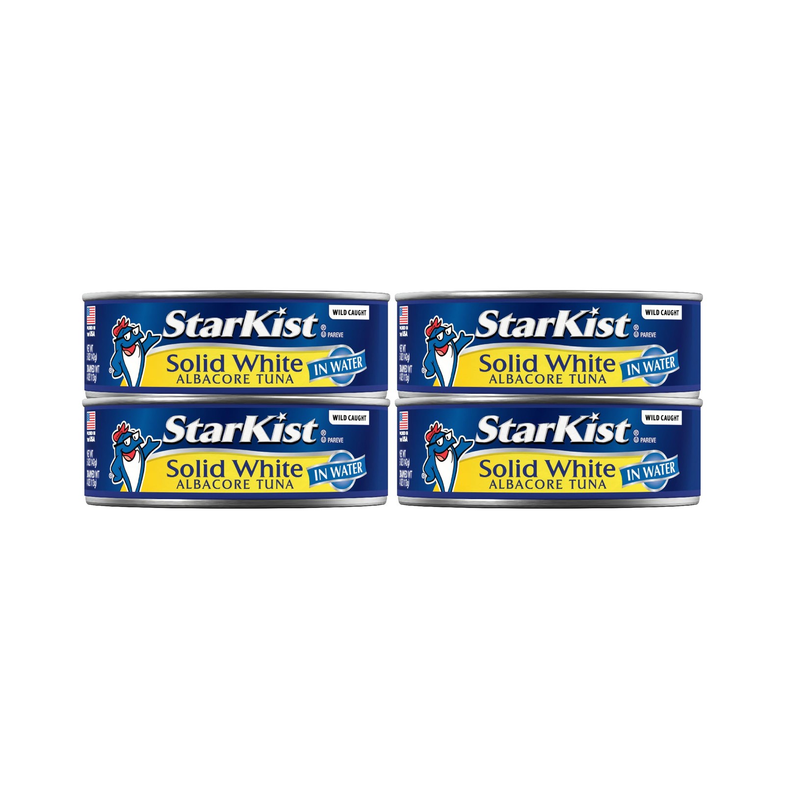 StarKist Solid White Albacore Tuna in Water, 5 oz Can, 5 Ounce (Pack of 4)