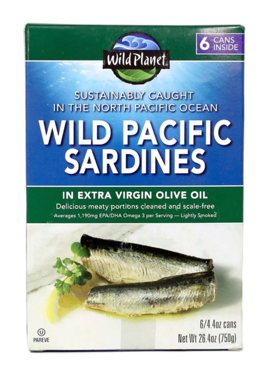 Wild Planet Wild Pacific Sardines 6 x 4.4 Oz Cans in Extra Virgin Olive Oil