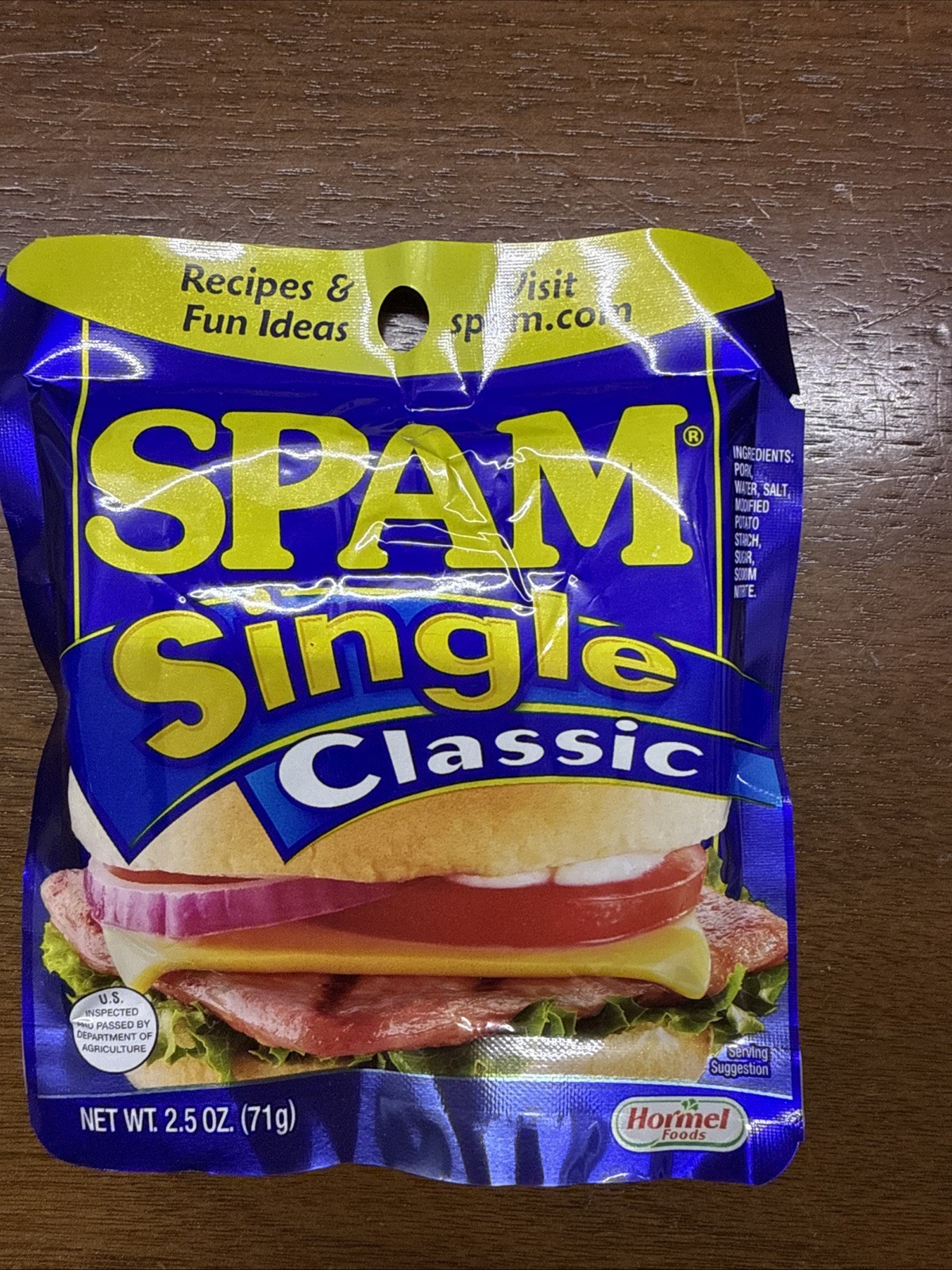 Spam 🍳Single Classic 🥪 2.5 Ounce Pouch (Pack of 24)