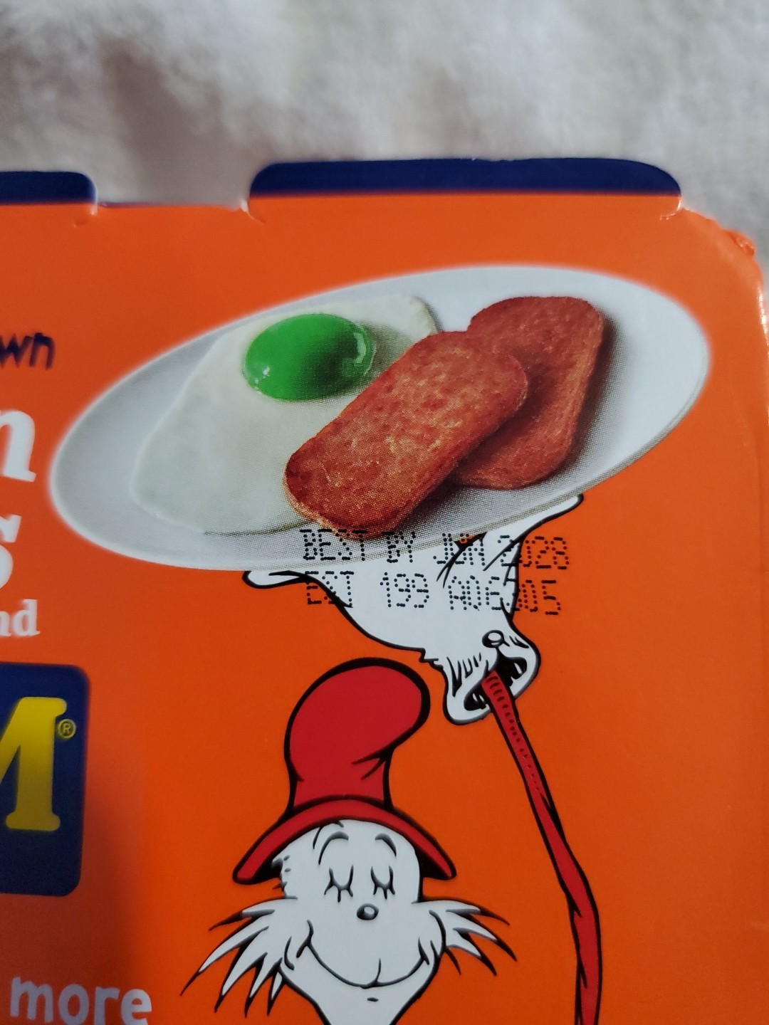 Lot Of 2 Spam 2 Pack Dr Seuss Green Eggs and Ham 65th Anniversary Ex 6/28