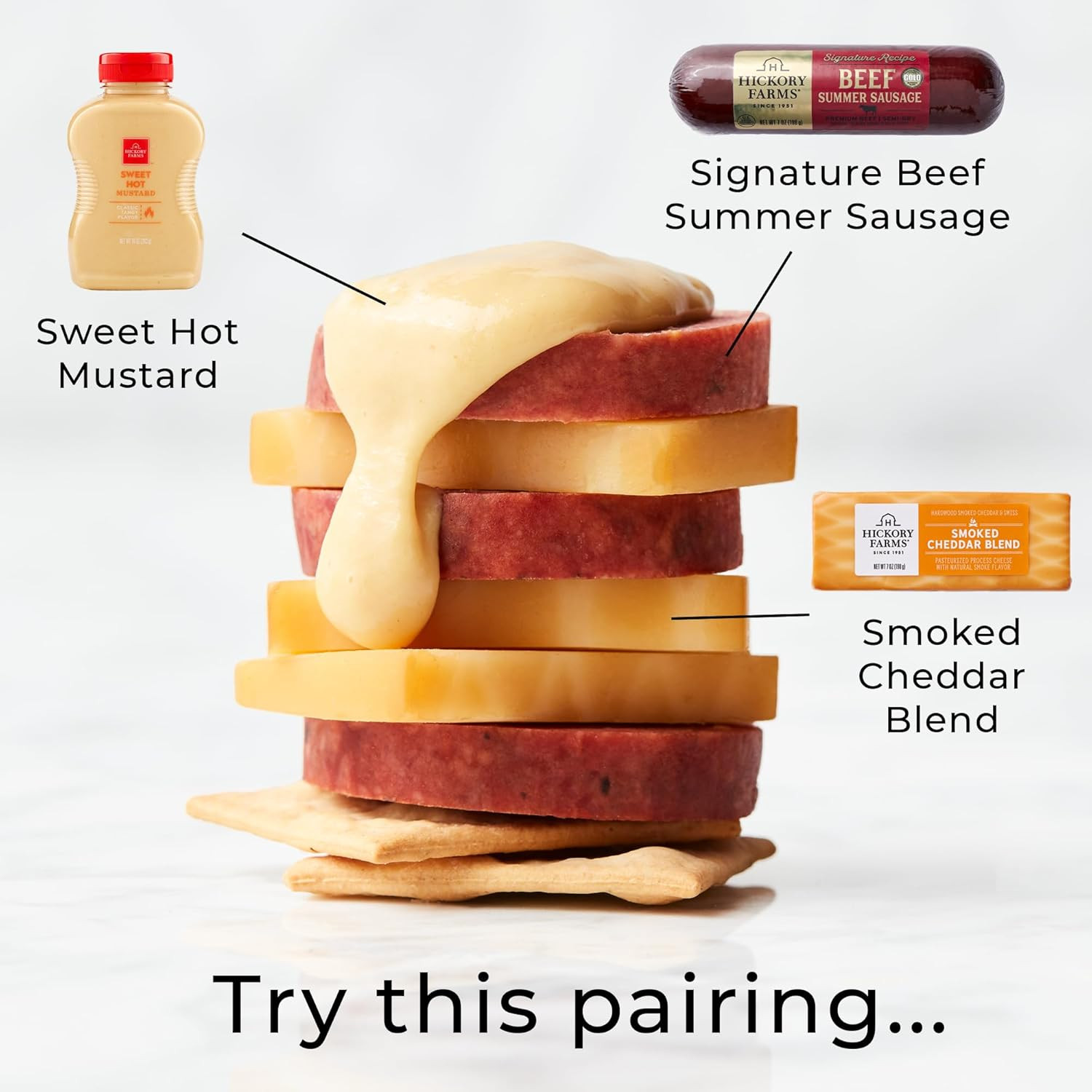Party-Size Signature Beef Summer Sausage, 26 Ounces | Great for Snacking, Gifts,