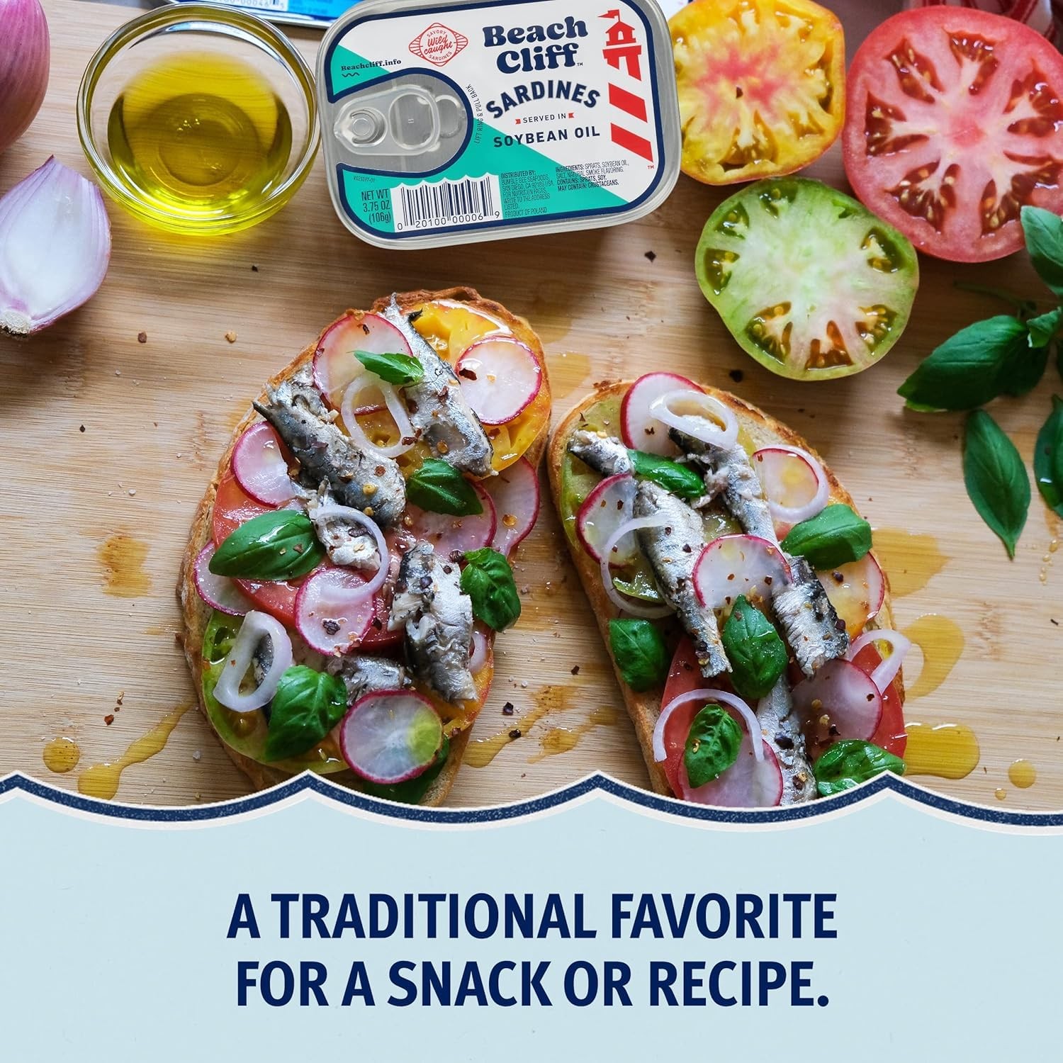 Wild Caught Sardines in Soybean Oil, 3.75 oz Can (Pack of 12) – 13g Protein p…