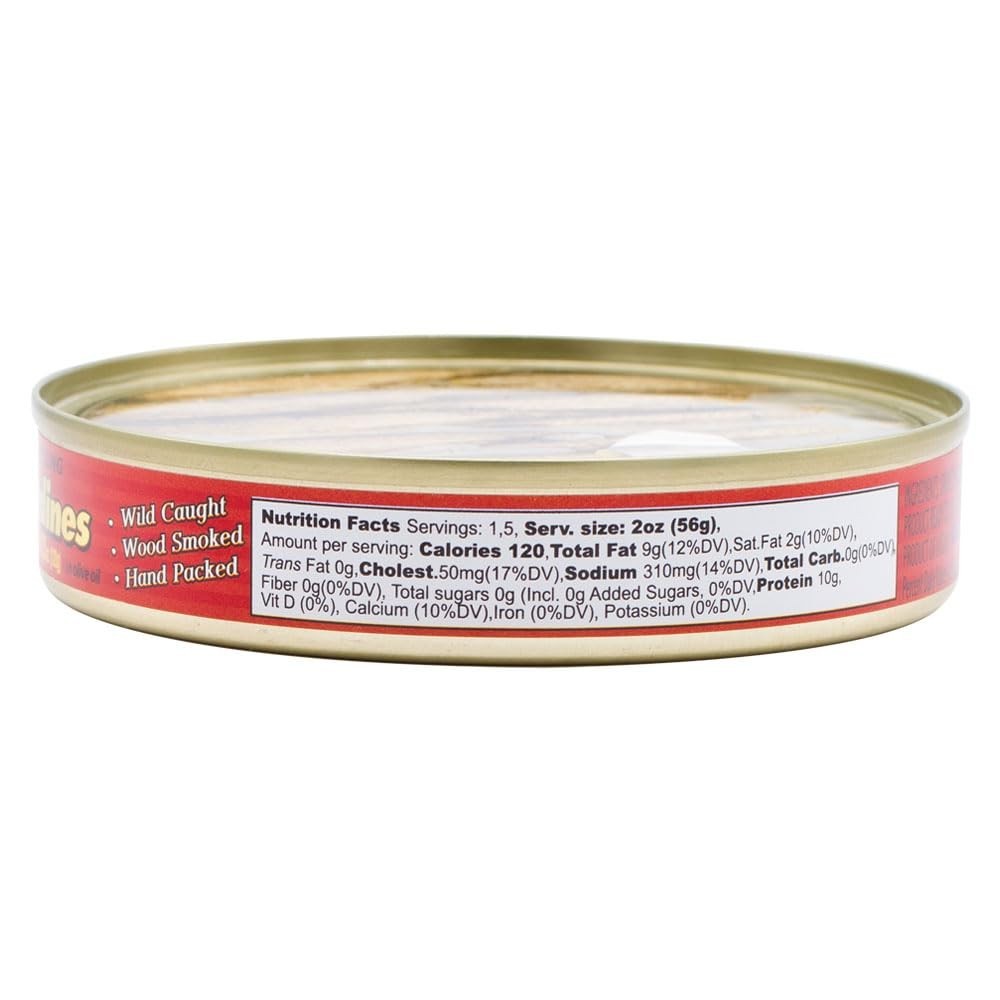 Sardines in Olive Oil, Easy Open Top, 5-Pack