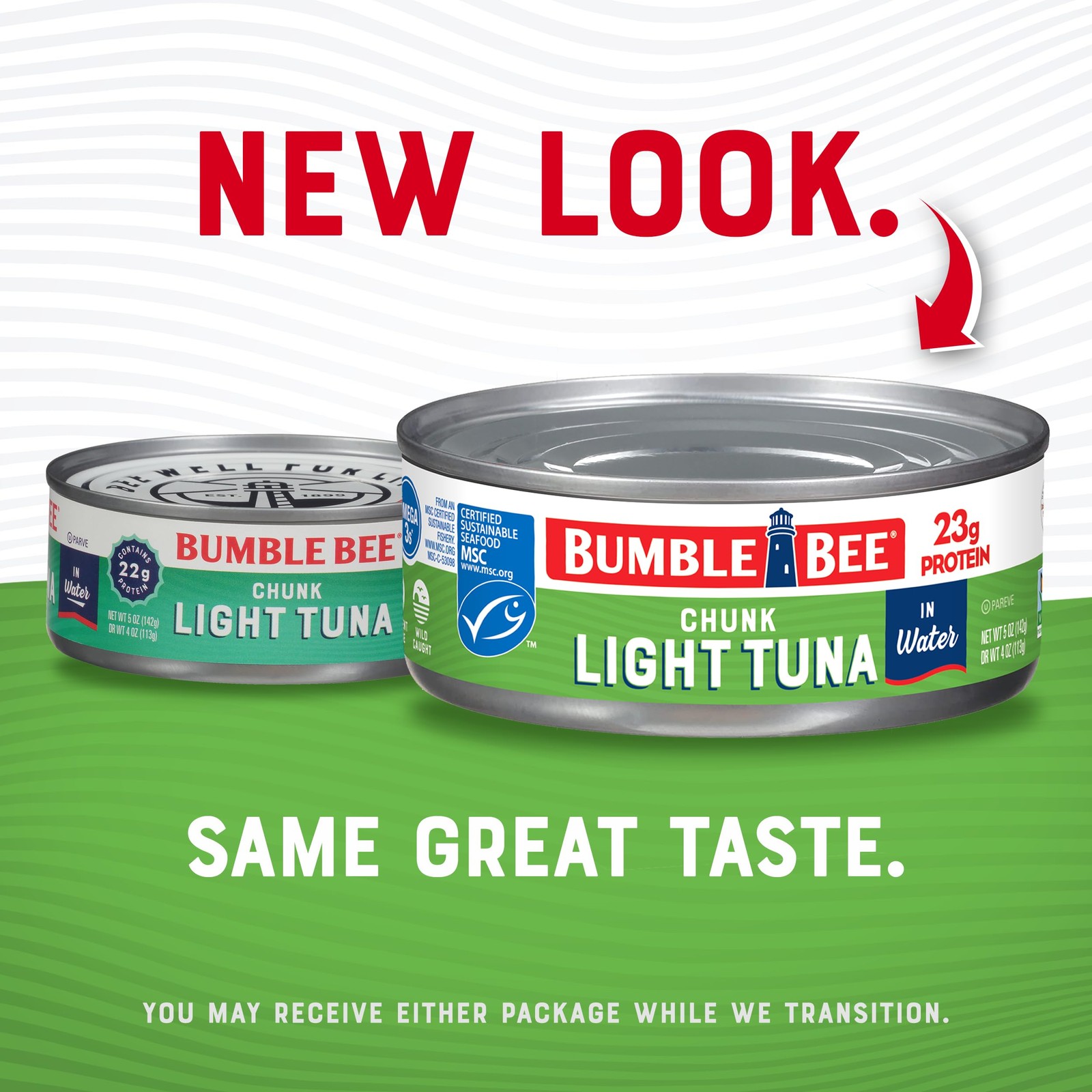 Bumble Bee Chunk Light Tuna In Water, 5 oz Cans Pack of 48 Wild Caught Skipj…