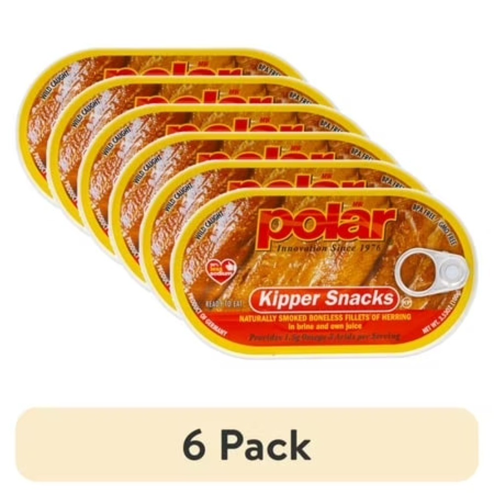 Smoked Boneless Herring Kipper Snacks 6 Pack 3.53 oz Seafood Healthy Protein
