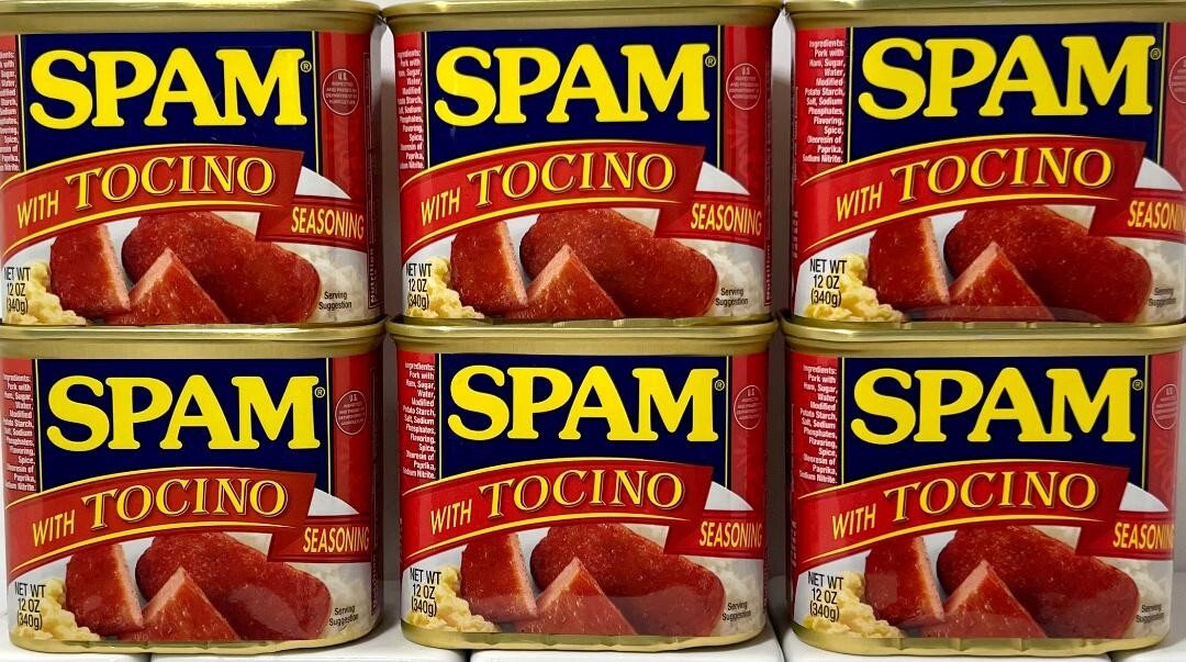 Spam With Tocino Seasoning Luncheon Meat 12 oz ( Pack of 6 ) ~ Exp 4/2027