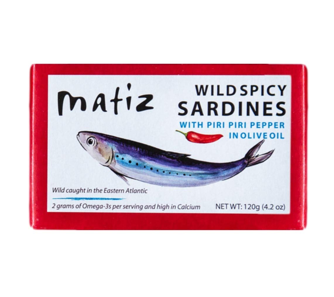 Spicy Wild Spanish Sardines in Olive Oil Piri Pepper 4.2 oz Pack of 5