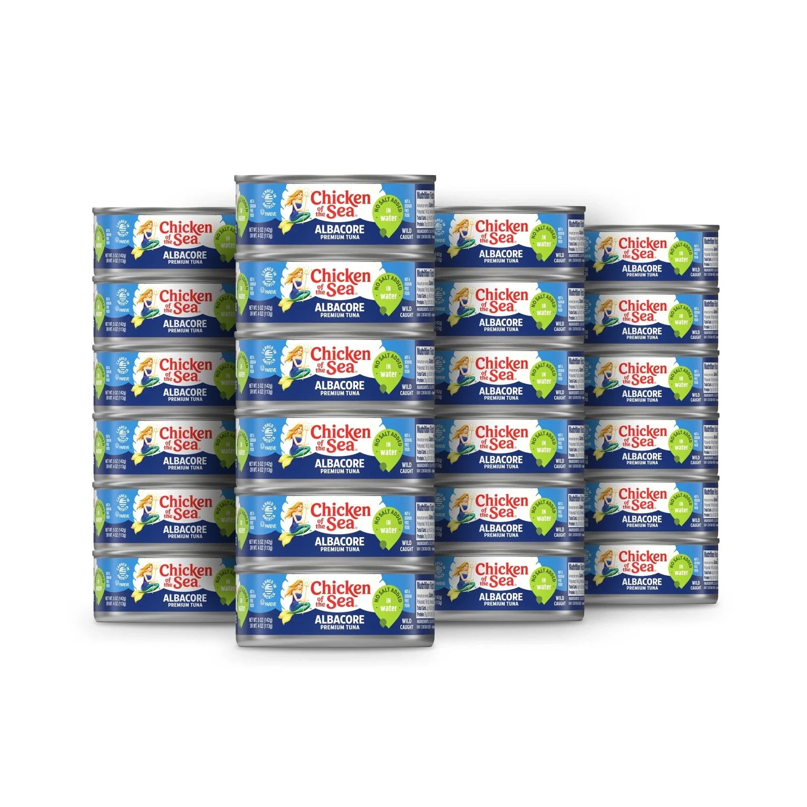 Chicken of the Sea Solid White Premium Albacore Tuna in Water, 5 oz. Cans Pac…