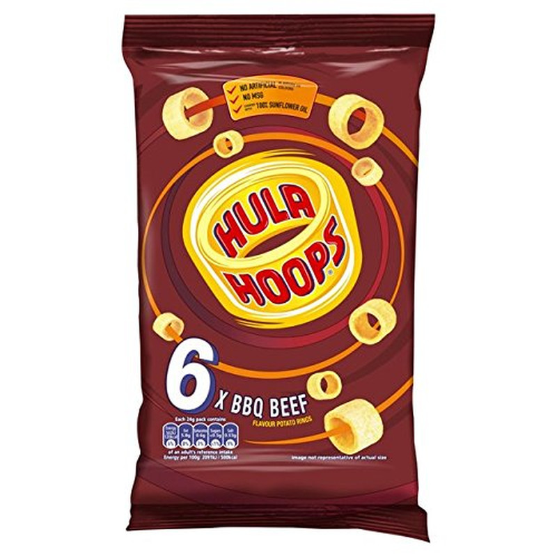 Hula Hoops 6 Pack BBQ Beef