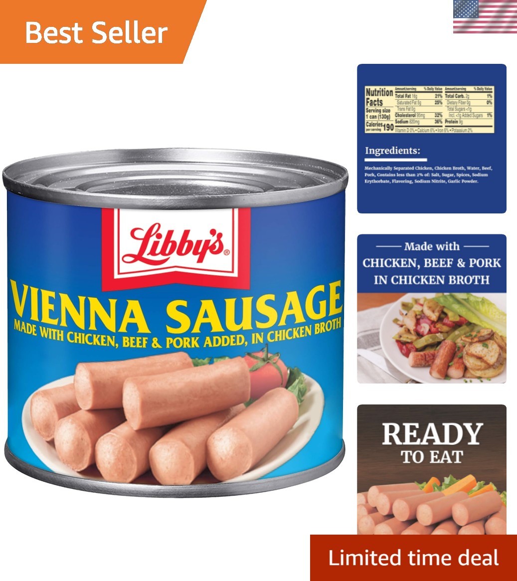 Vienna Sausage in Chicken Broth 24-Pack – Perfect for Snacking