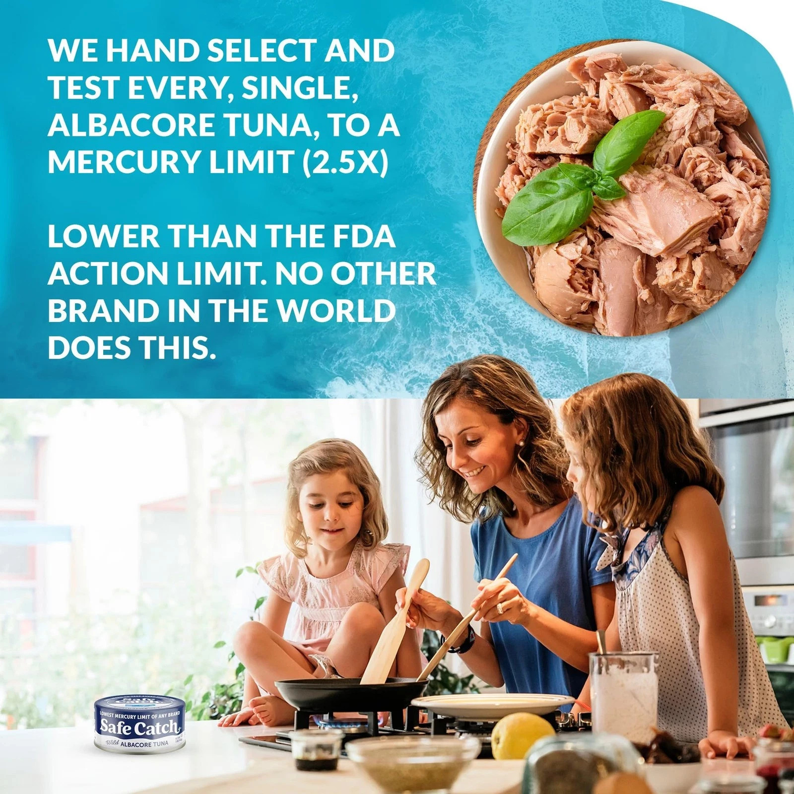Safe Catch Wild Albacore Tuna Canned Low Mercury Can Tuna Fish Steak Gluten-F…