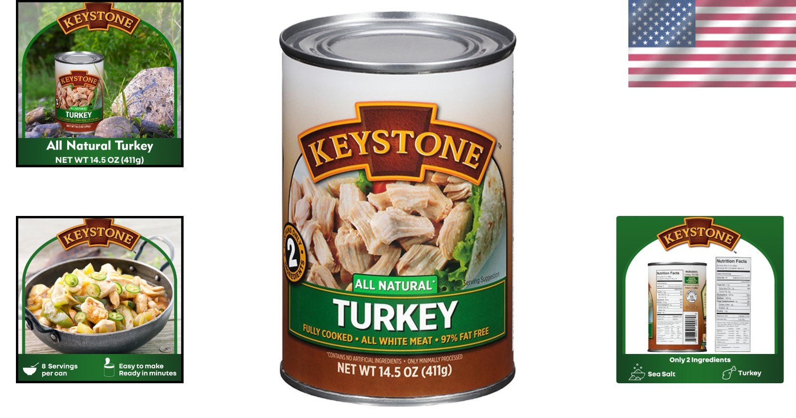Family Pack 14.5 oz All Natural Canned Turkey – No Preservatives, Gluten-Free