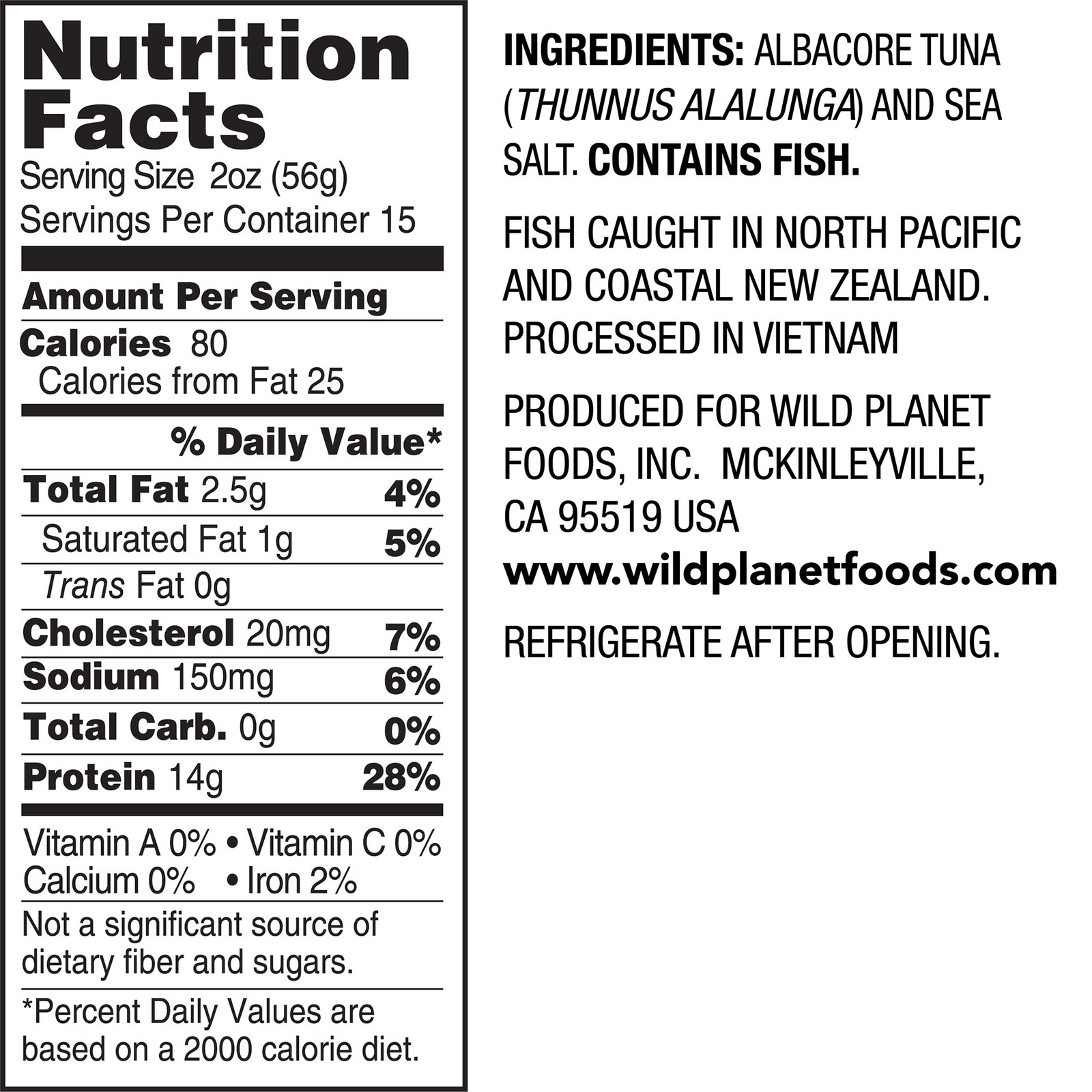 Wild Planet, Albacore Wild Tuna, 5 Oz, 6-Count