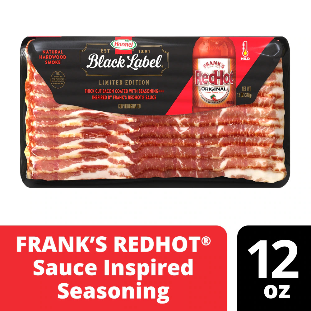 Hormel® Black Label® Bacon Frank’s RedHot Infused Thick Cut Bacon
