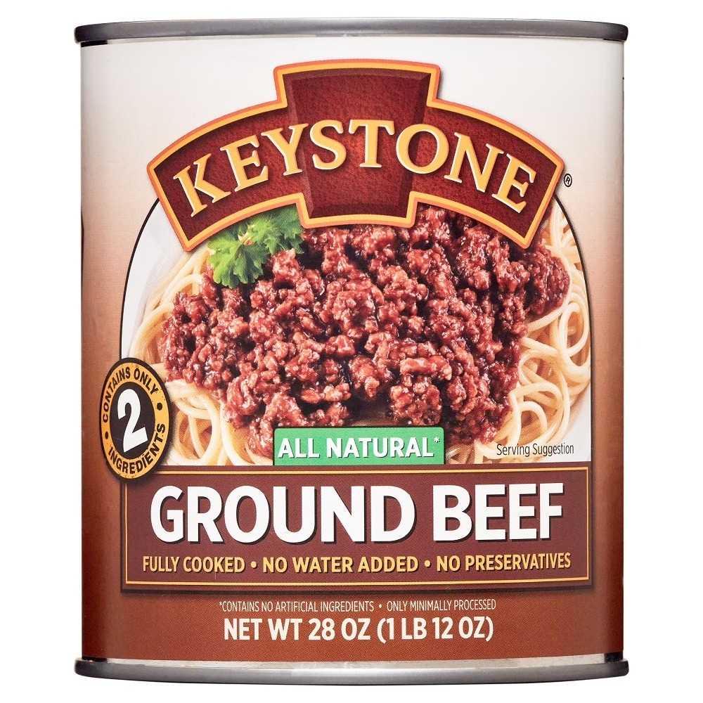 Premium All Natural Ground Beef 28 Ounce Can for Cooking and Grilling