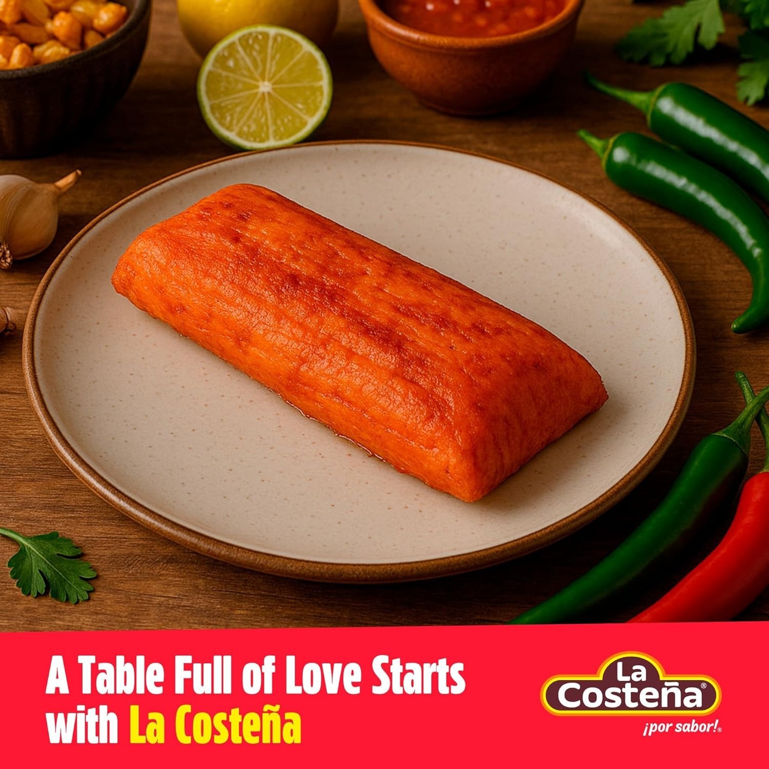 La Costeña Red Tamales – Made with Pork, Red Sauce & Masa Corn Meal – 12 Pack