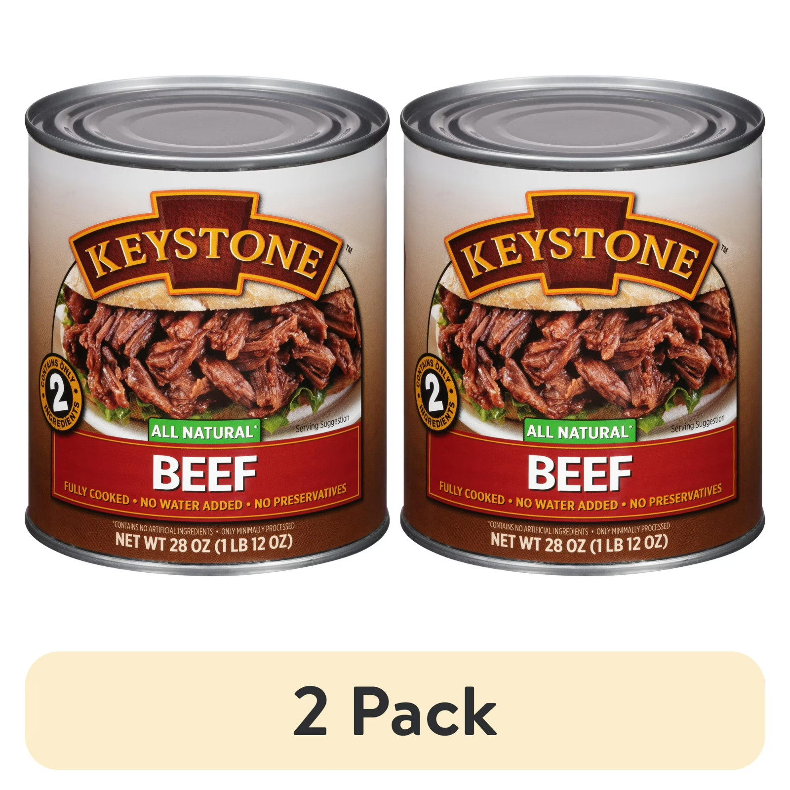 (2 Pack) All Natural Beef, 28 Oz Can
