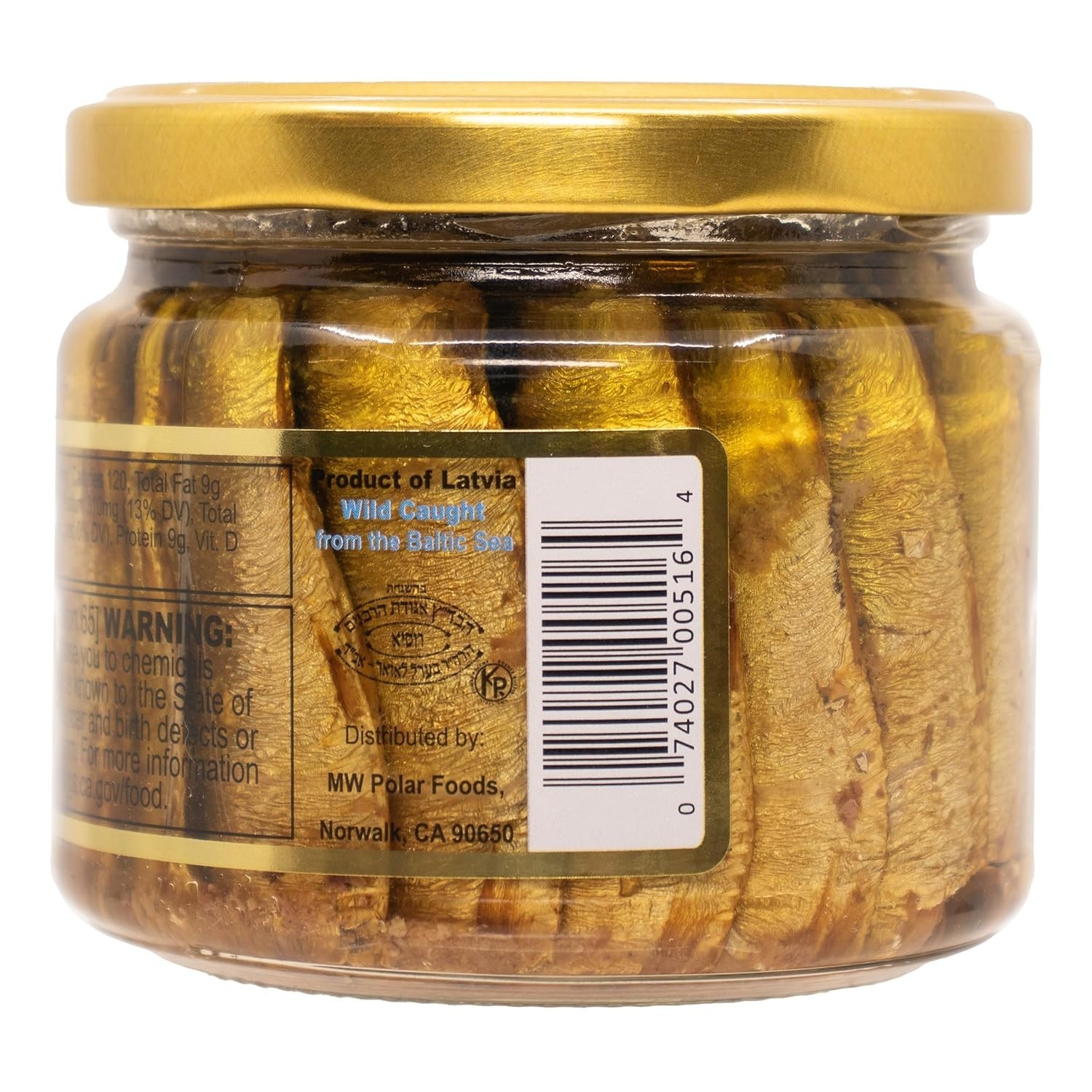 MW Polar Naturally Alder Wood Smoked Brisling Sardines 9.5 Ounce (Pack of 6)