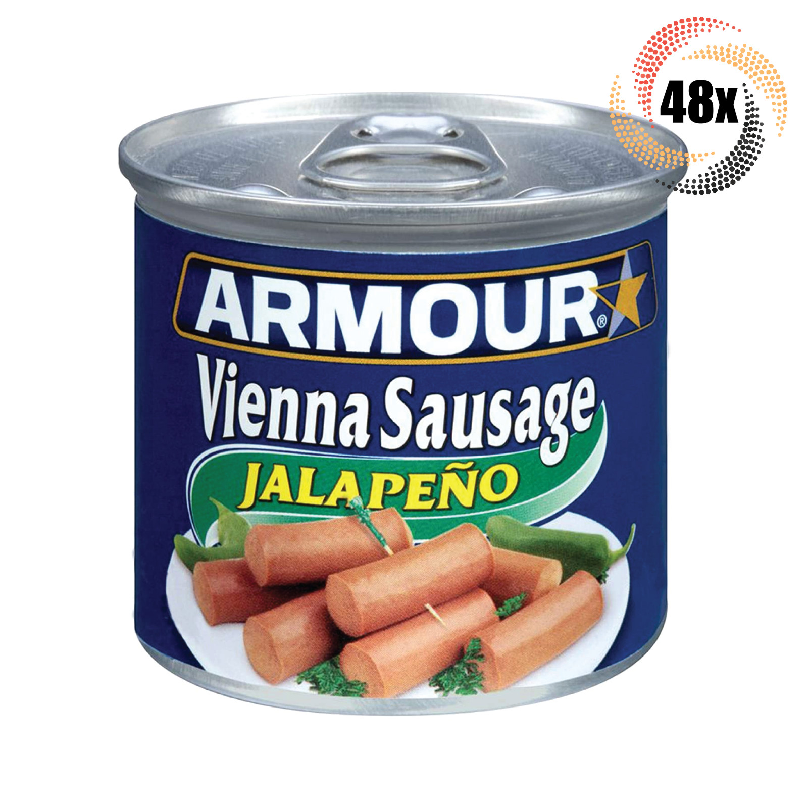 48x Cans Armour Star Jalapeno Flavor Vienna Sausages | 4.6oz | Fast Shipping!