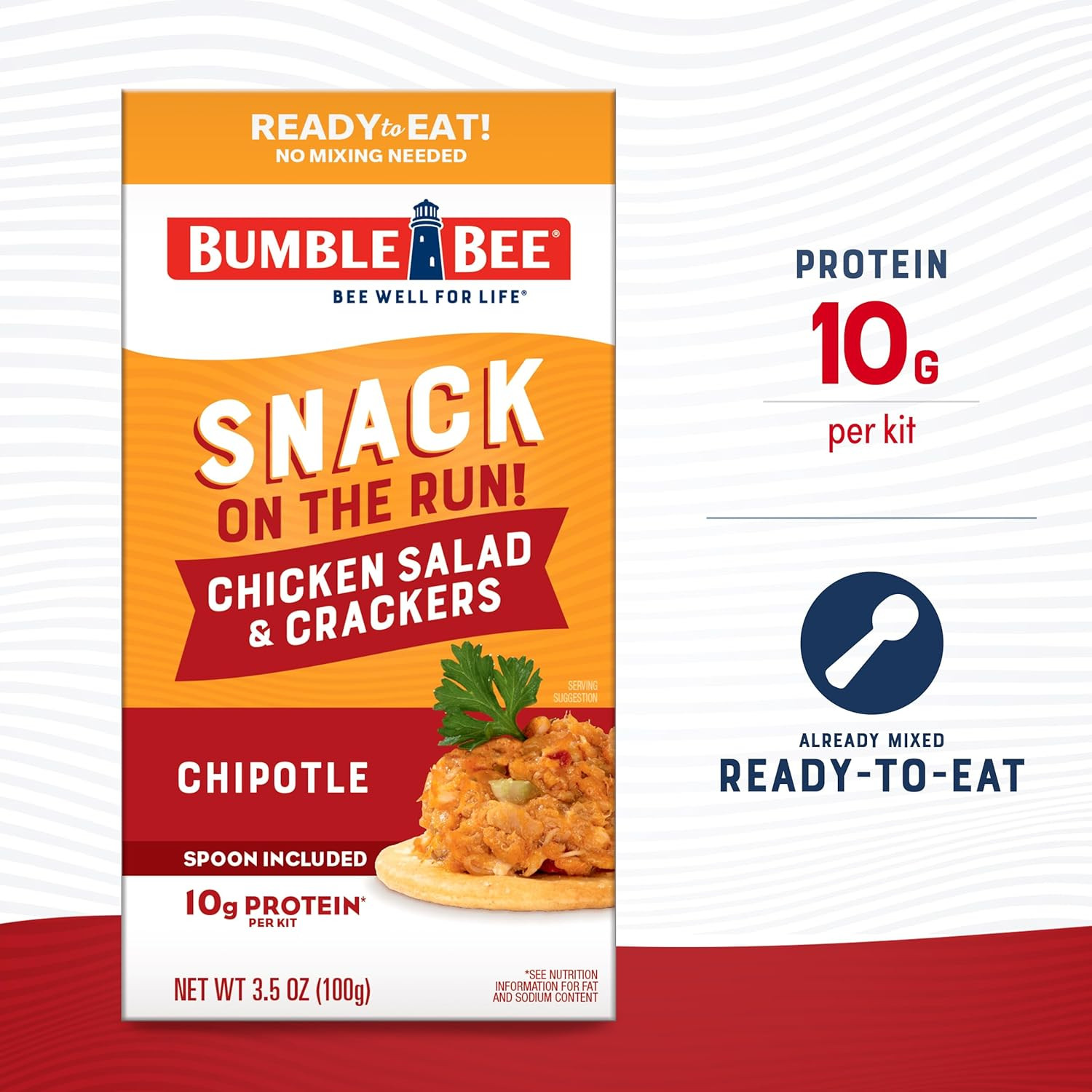 Snack On The Run Chipotle Chicken Salad with Crackers Kit, 3.5 oz (Case of 12) –