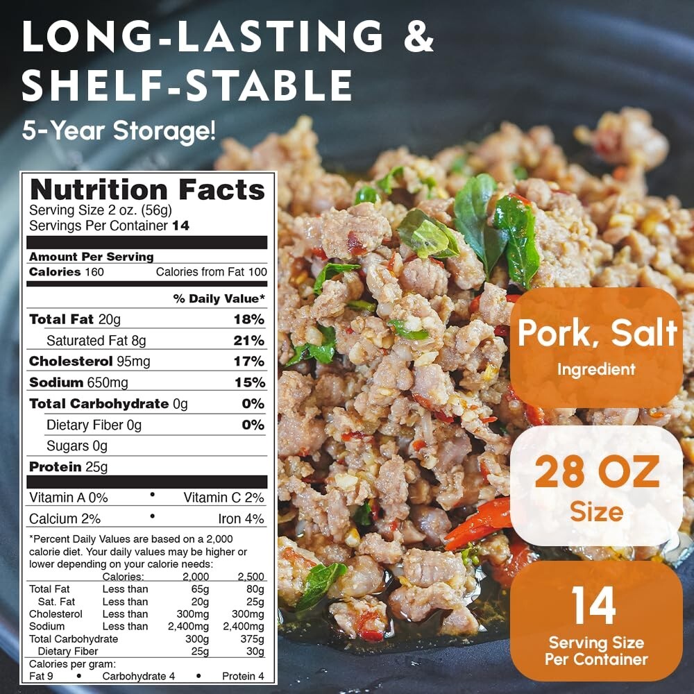 6 Cans Pack- Werling & Sons Pork Sausag Filling 28 Oz Fully Cooked Heat & Serve