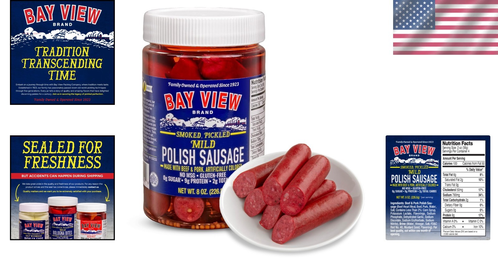 Mouthwatering 8oz Smoked Pickled Polish Sausage – Gluten-Free & No MSG