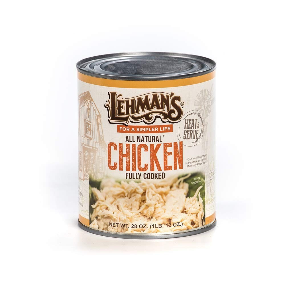 Lehman’s All Natural Canned Chicken Meat No Preservatives Long 28 ounces
