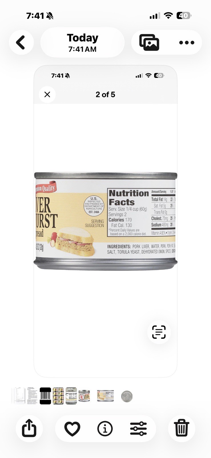 Underwood Premium Quality Liver Wurst Spread 4.25 oz ( Pack of 6 )