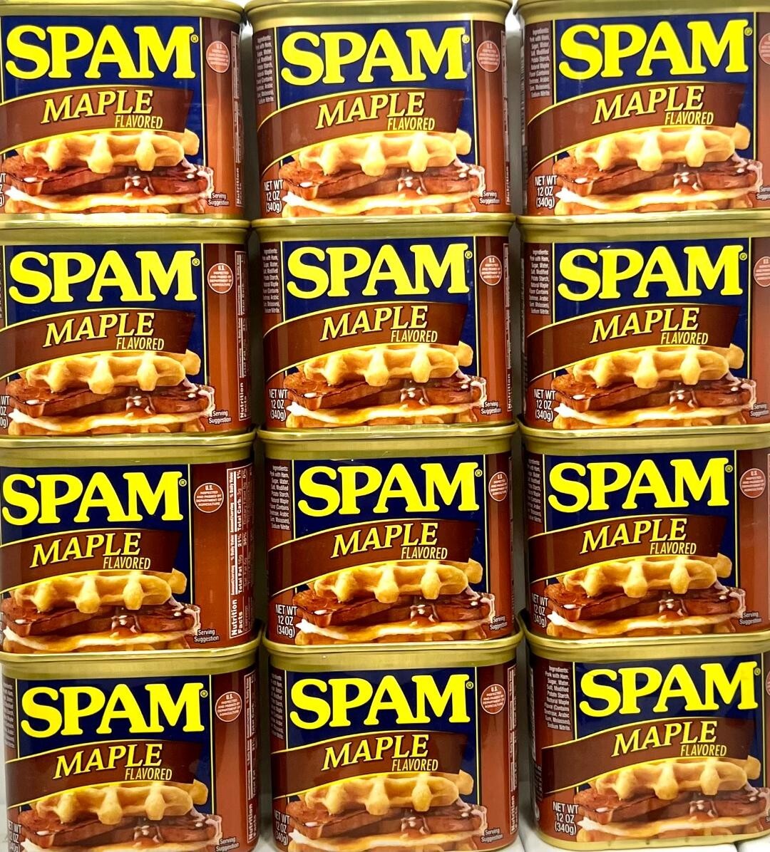 Spam Maple Luncheon Meat 12 oz ( Pack of 12 )