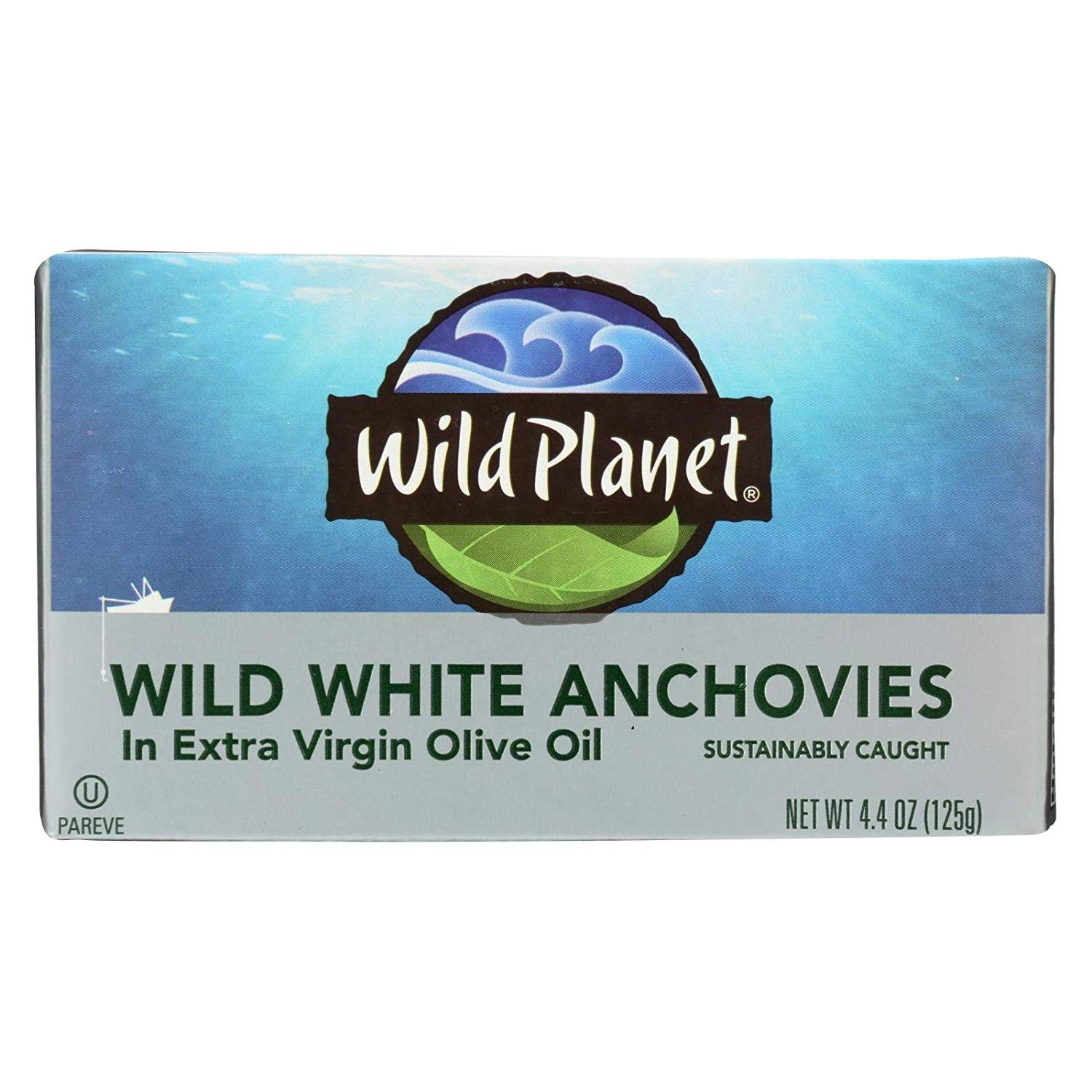 Wild Planet White Anchovies in Extra Virgin Olive Oil, 4.4 Ounce