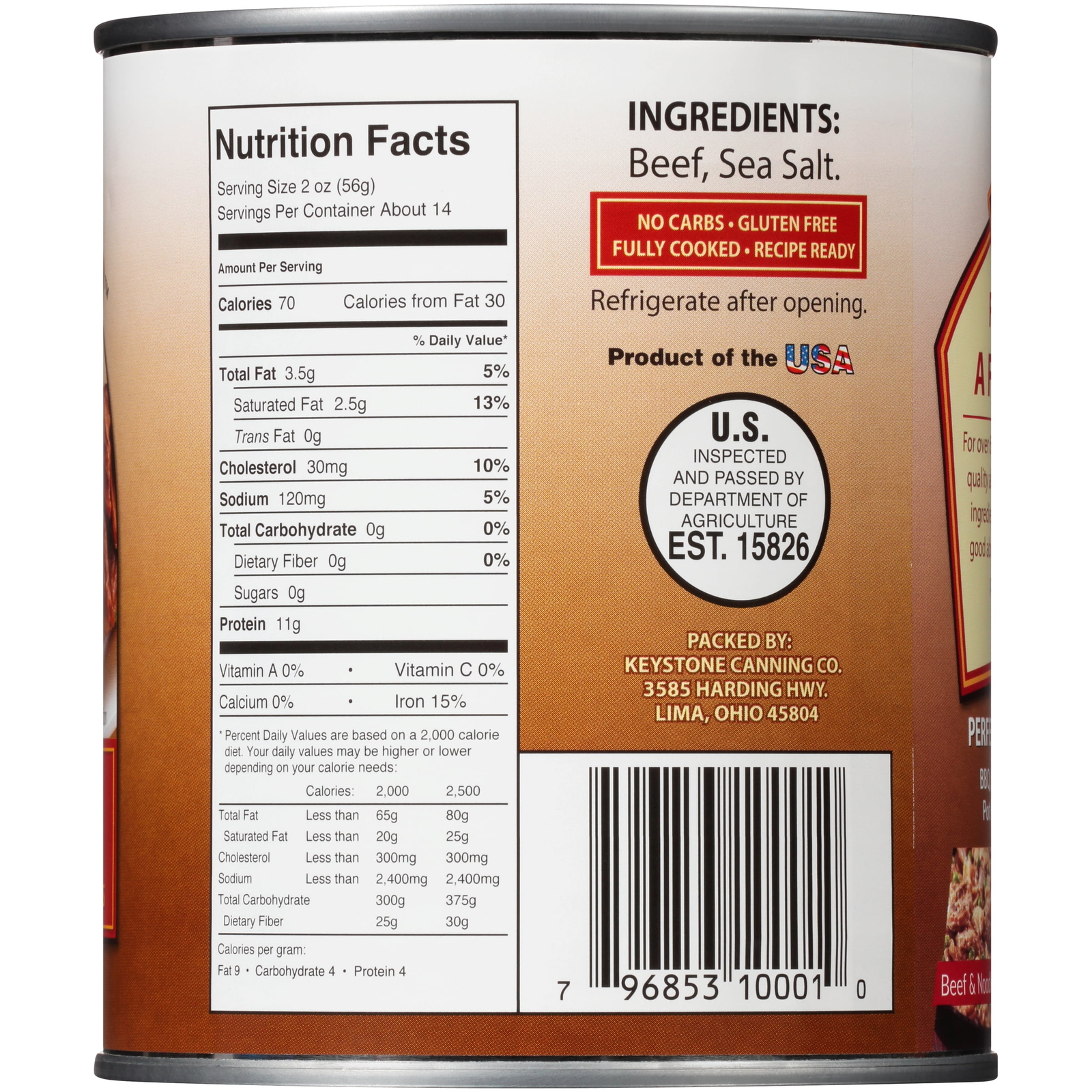 (2 pack) All Natural Beef, 28 Oz