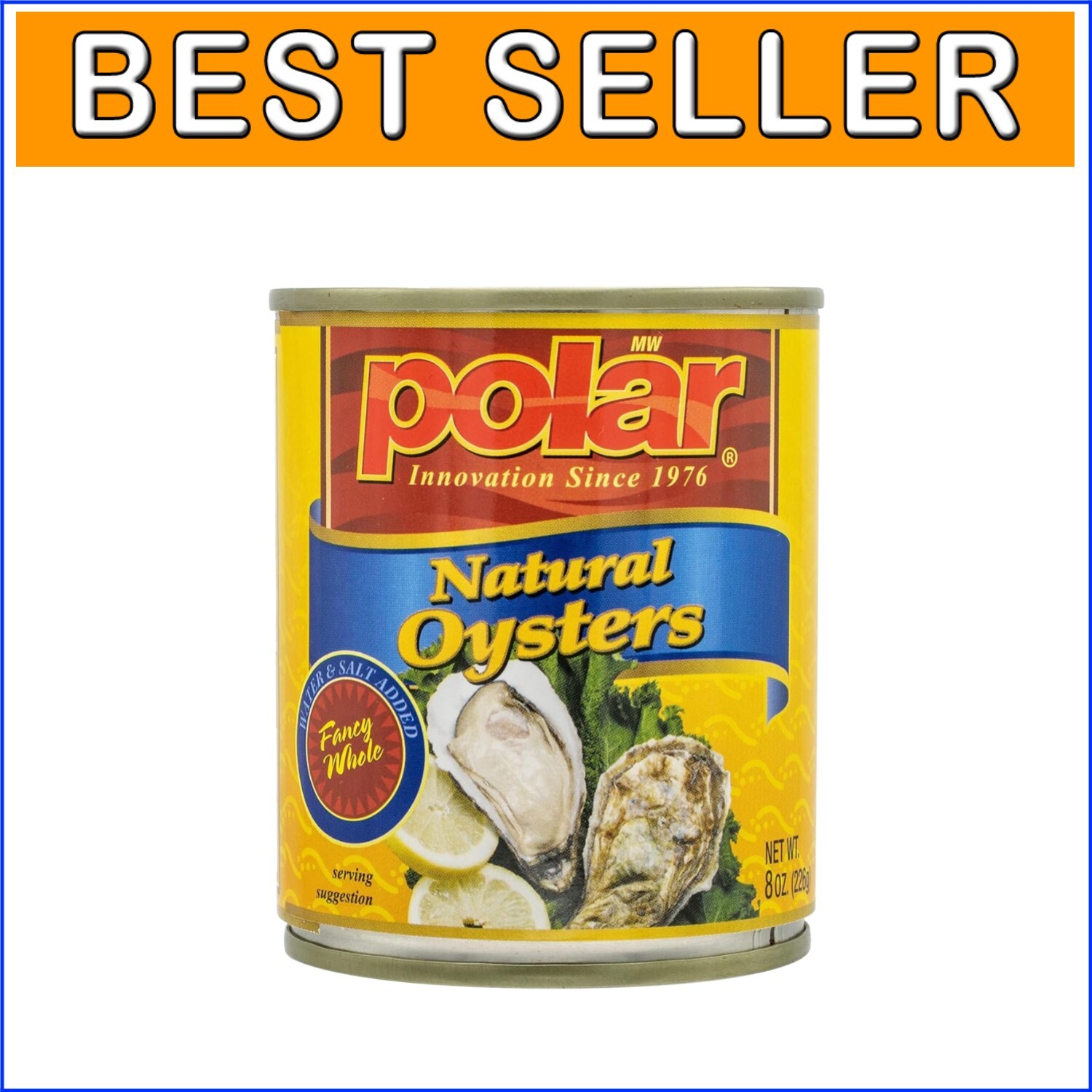 Natural Polar Canned Oysters, 8oz Pack of 12 – Sustainable Seafood Choice