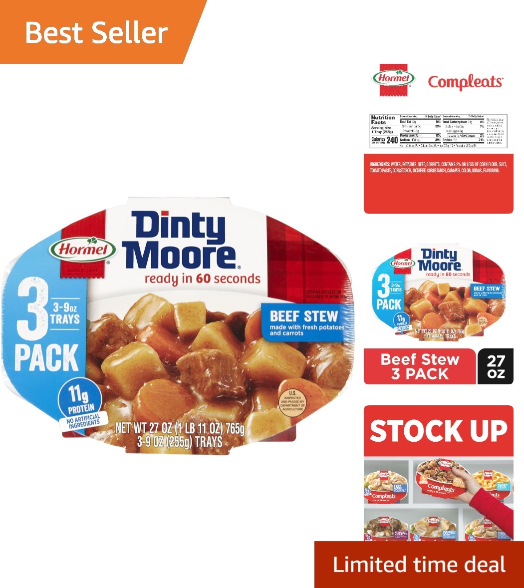 Dinty Moore Beef Stew 9 Ounce Pack of 3 American Hearty Stew