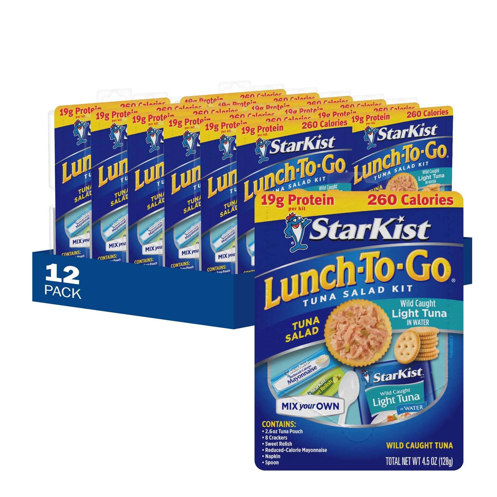 StarKist LunchToGo Mix Your Own Tuna Salad, Chunk Light Tuna Pouch, 4.5 Ounce…