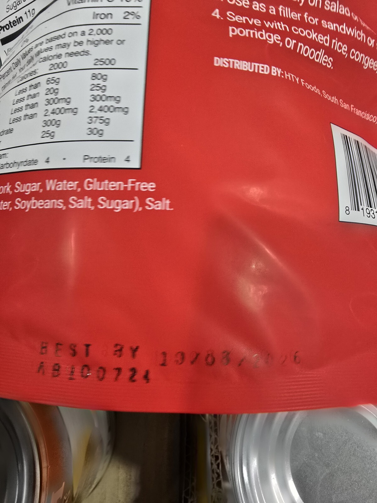 HTY SHREDDED PORK No Preservatives Made In USA 12 Oz
